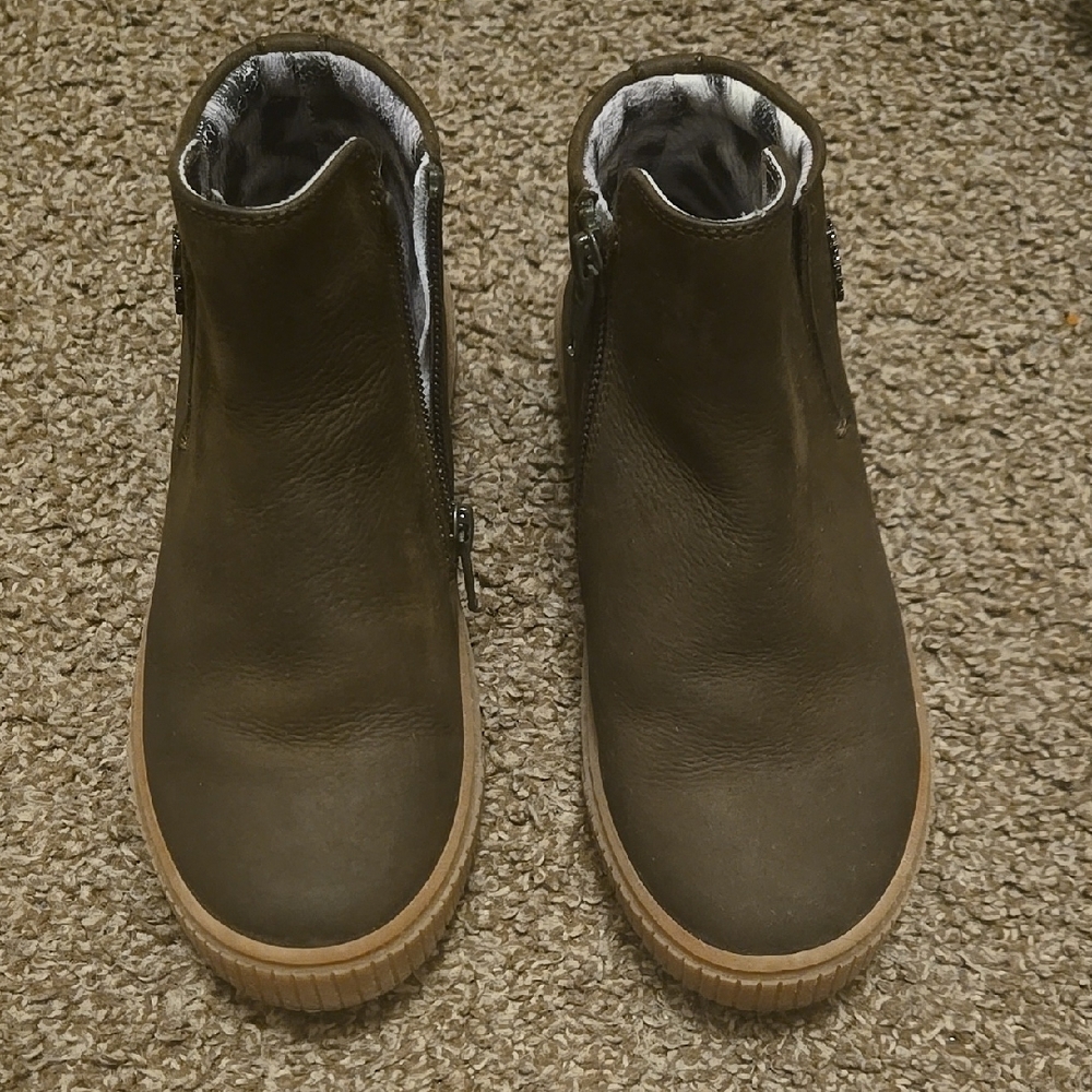 Roberto Cavalli Boys Brown Leather Ankle Boots